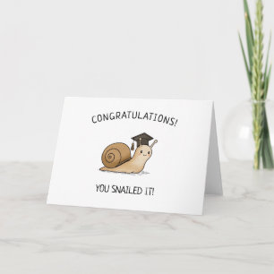 Carte Cadeau de fin d'études Snailed It Pun Drôle de Sal