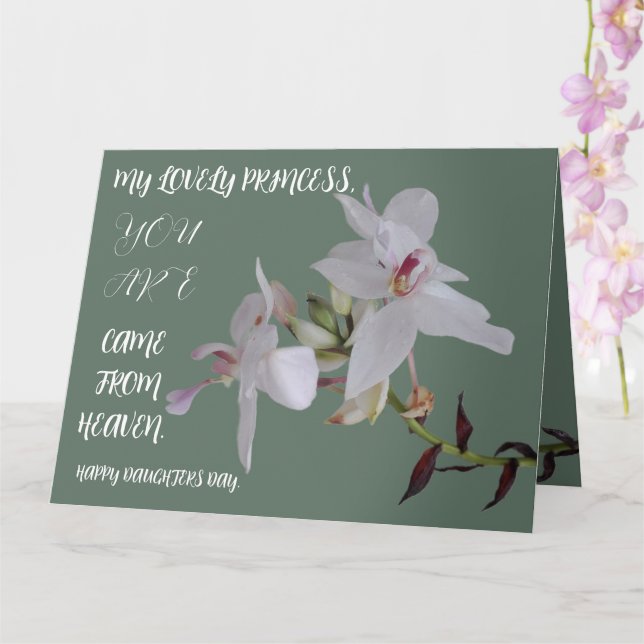 CARTE CADEAU DE FLEURS JOURNALIÈRE FILLE (Orchidée)
