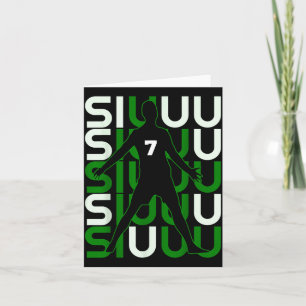 Carte Cadeau de foot drôle Siuuuu pour les fans de foot 