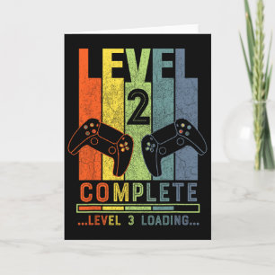 Carte Cadeau de gamer complet de niveau 2 2 ans d'annive