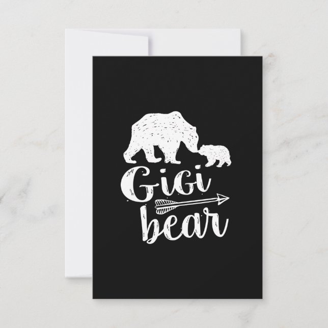 Carte Cadeau de grande grand-mère Gigi Bear (Devant)