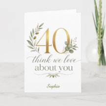 Cadeau de groupe personnalisé pour 40e anniversair