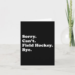 Carte Cadeau de hockey sur gazon amusant pour hommes fem