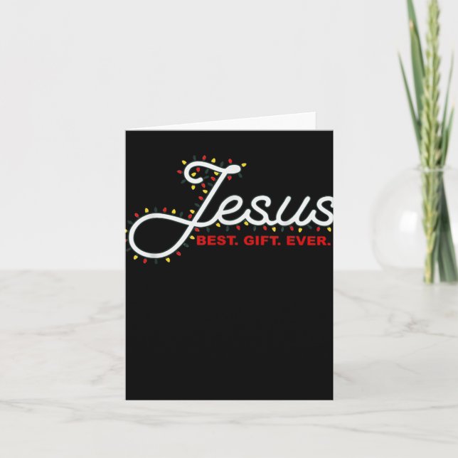 Carte Cadeau de Jésus pour toujours Lumière de Noël T Sh (Devant)