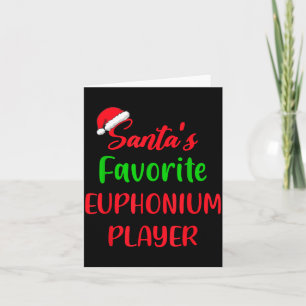 Carte Cadeau de joueur d'euphonium préféré du Père Noël 