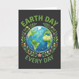 Carte Cadeau de jour de la Terre éco-amical tous les jou