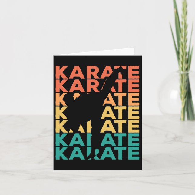 Carte Cadeau De Karaté Vintage Rétro Pour Karateka (Devant)