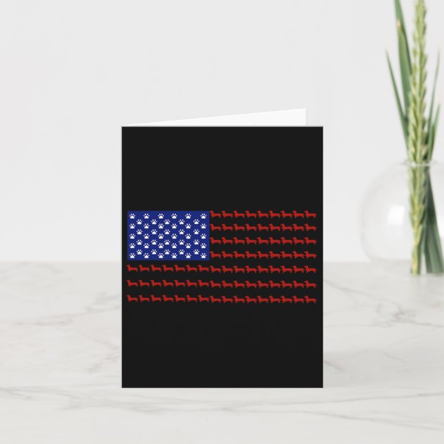 Carte Cadeau de la fête de l'indépendance du drapeau amé (Devant)