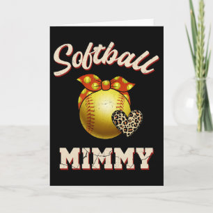 Carte Cadeau de la fête des mères Softball Mimmy Léopard
