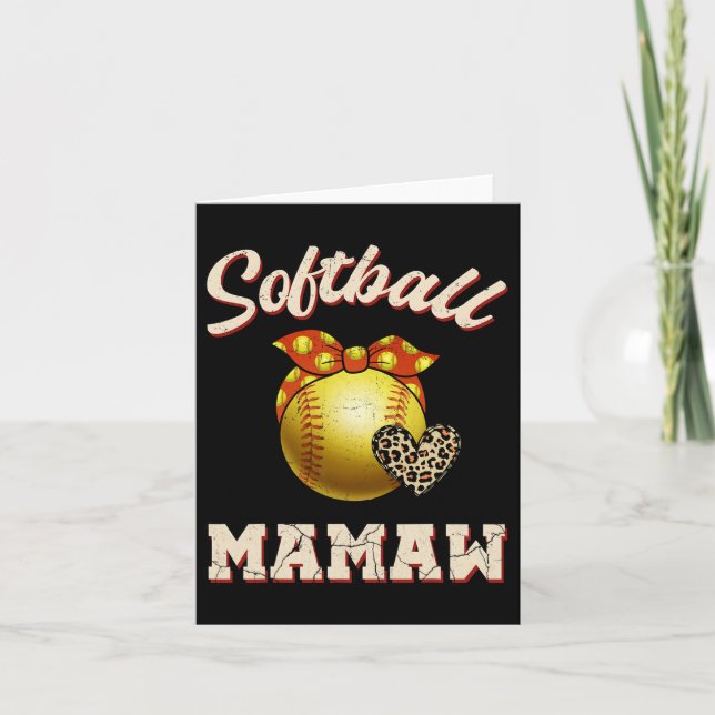 Carte Cadeau de la fête des mères Softll Mamaw Leopard H (Devant)