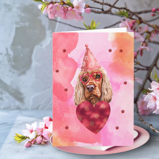 Carte Cadeau de la Saint-Valentin Chien Cocker Spaniel O (Créateur téléchargé)