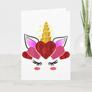 Carte Cadeau de la Saint-Valentin Cœur Mignon pour Femme