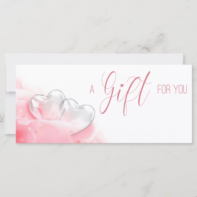 Carte cadeau de la Saint-Valentin Romantique en ve (Devant)