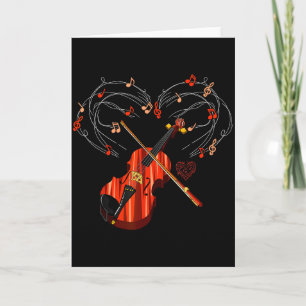 Carte Cadeau de la Saint-Valentin Violon Amour Cœur Viol