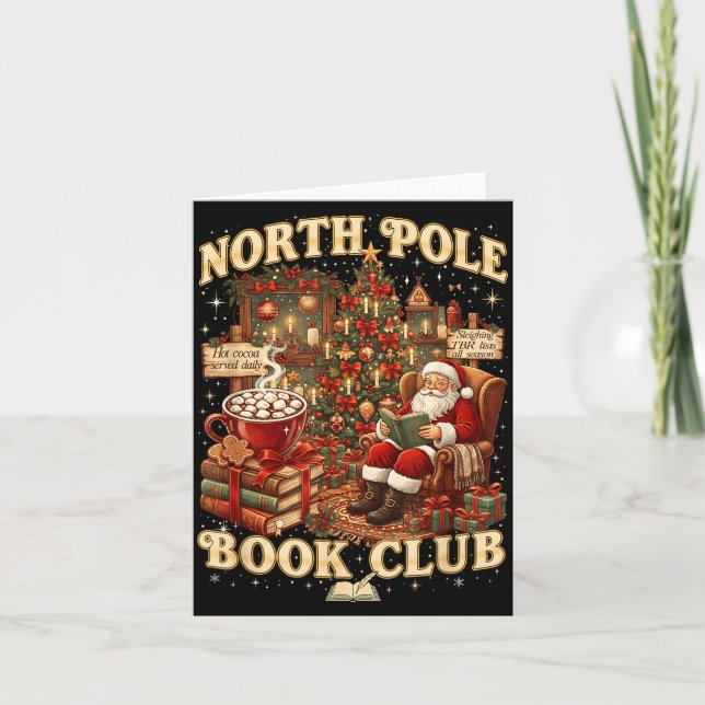 Carte Cadeau de lecture de Noël cosy North Le Book Club  (Devant)