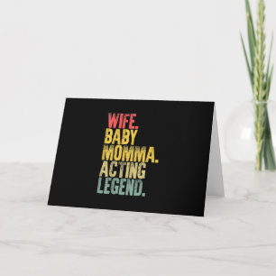 Carte Cadeau de légende d'actrice pour femme et mère
