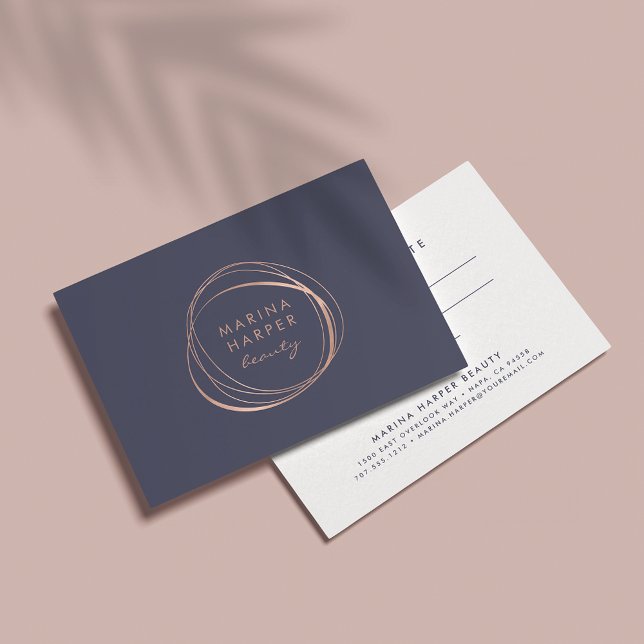 Carte cadeau de logo Abstrait Faux Rose Gold (Créateur téléchargé)