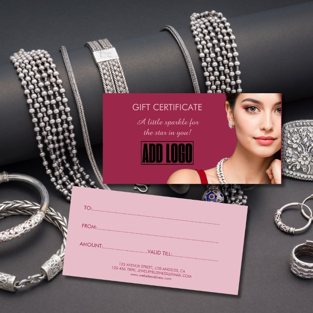 Carte Cadeau de Logo d'Entreprise de Bijoux de Mod (Créateur téléchargé)