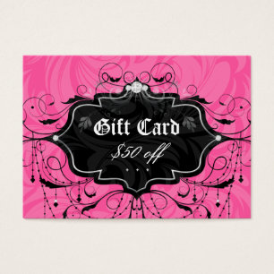 Carte cadeau de lustre de mode feuille bijoux