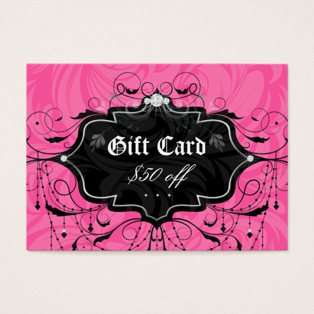 Carte cadeau de lustre de mode feuille bijoux (Devant)