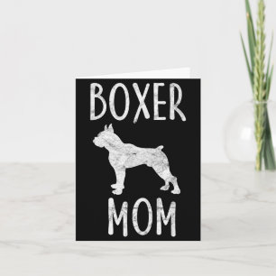 Carte Cadeau de maman Boxer vintage propriétaire de chie