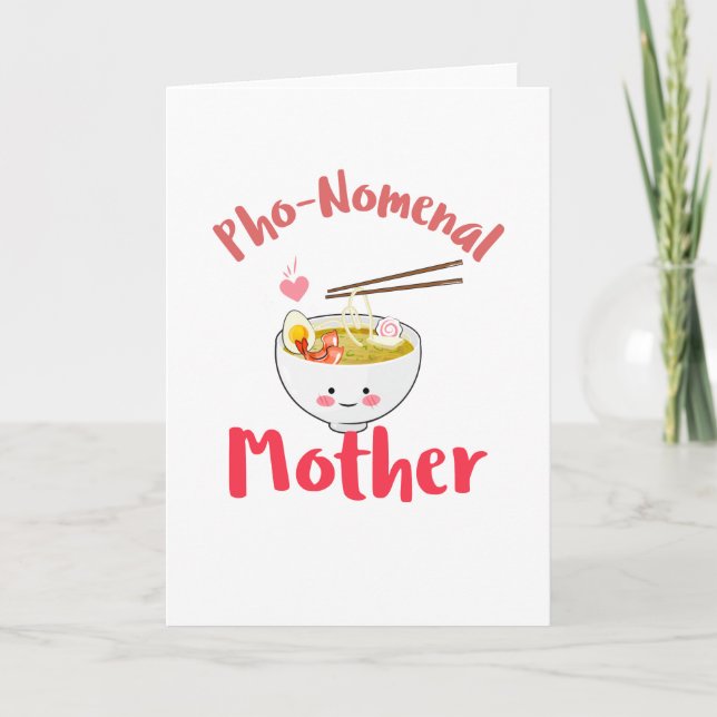 Carte Cadeau de maman punny - Mère Pho-Noménale (Devant)