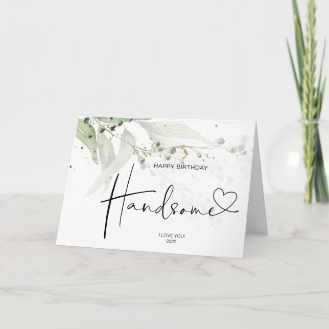 Carte Cadeau de mari Épouse Joyeux Anniversaire Beau Amo (Devant)