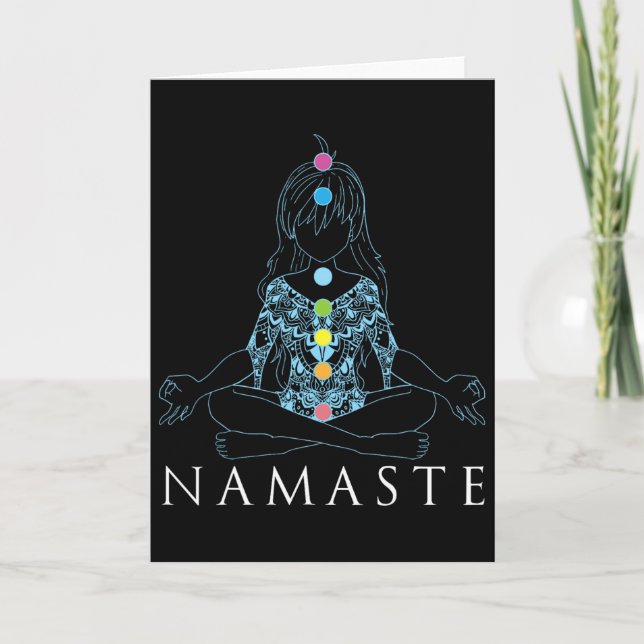 Carte Cadeau de méditation de yoga Namaste (Devant)