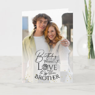 Carte Cadeau de naissance minimaliste pour frère