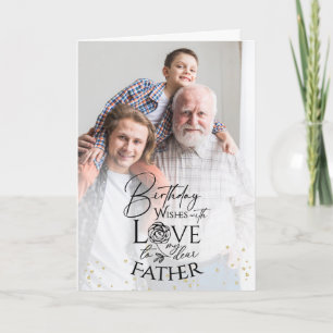 Carte Cadeau de Naissance Minimaliste pour Père