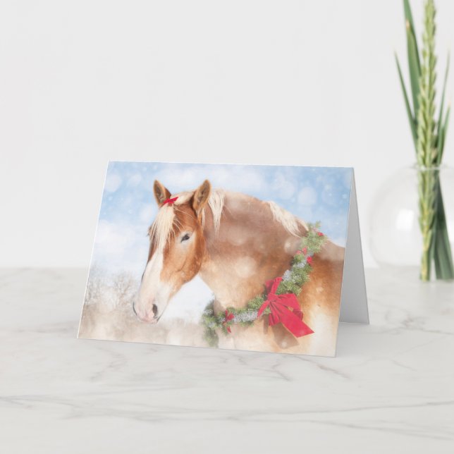 Carte cadeau de Noël Cheval (Devant)