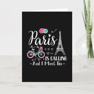Carte Cadeau de Noël de voyage de vacances à Paris en Fr