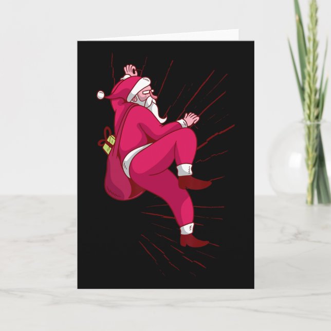 Carte Cadeau de Noël d'escalade de Santa Rock  (Devant)