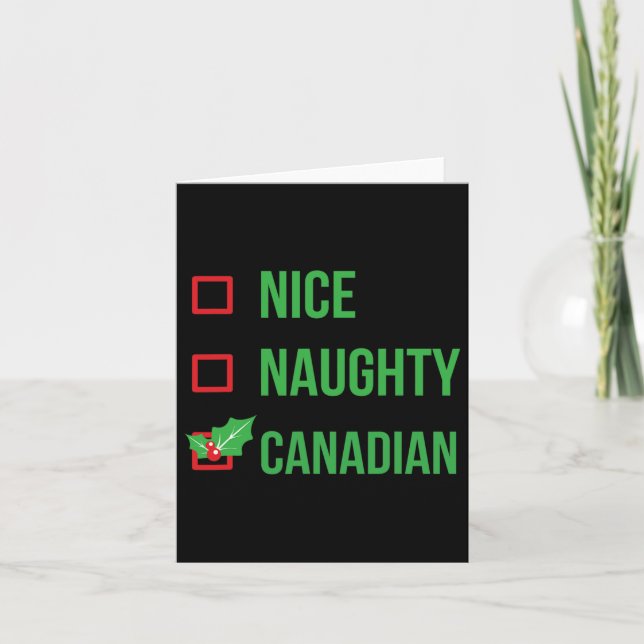 Carte Cadeau de Noël drôle canadien Canada Pyjama  (Devant)