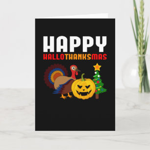 Carte Cadeau de Noël Halloween Hallothanksmas