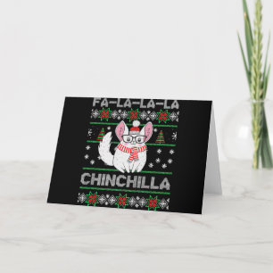 Carte Cadeau de Noël laid de chinchilla pour l'amour de
