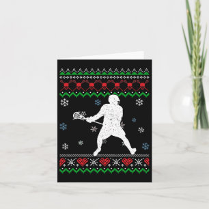 Carte Cadeau de Noël laid de pyjama de crosse pour amate