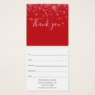 Carte Cadeau de Noël Merci pour votre Affaire Hive