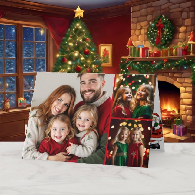 Carte cadeau de Noël modèle photo pour la famille (Créateur téléchargé)