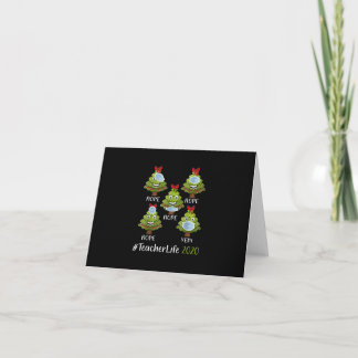 Carte Cadeau de Noël pour Enseignant 2020 Arbre Portant