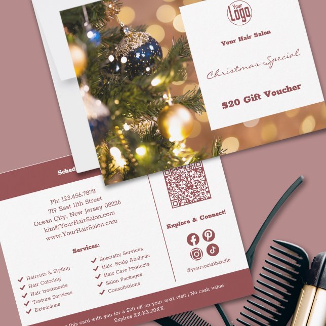 Carte cadeau de Noël promotionnelle (Promotional Christmas Season Gift Voucher Card)