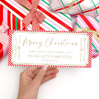 Carte cadeau de Noël Red Stripe