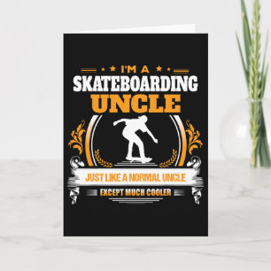 Carte Cadeau de Noël Tonton drôle de planche à roulettes