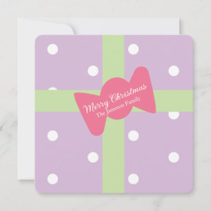 Carte Cadeau de Noël violet pour la famille