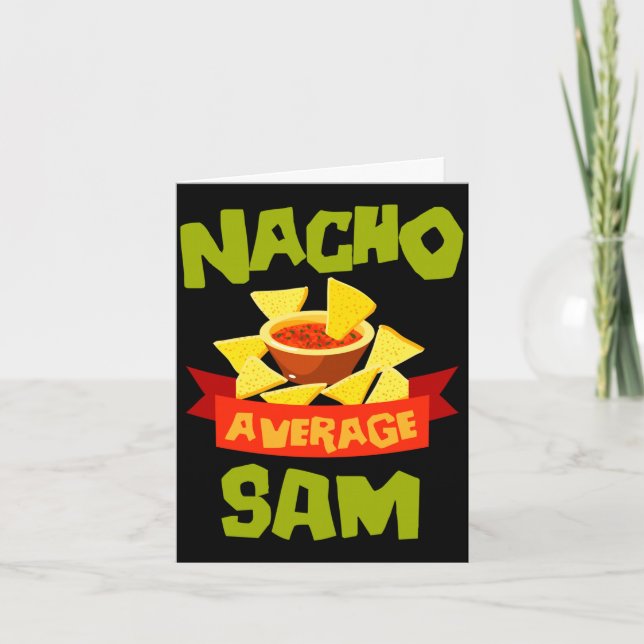 Carte Cadeau de nom d'anniversaire drôle de sam moyen na (Devant)