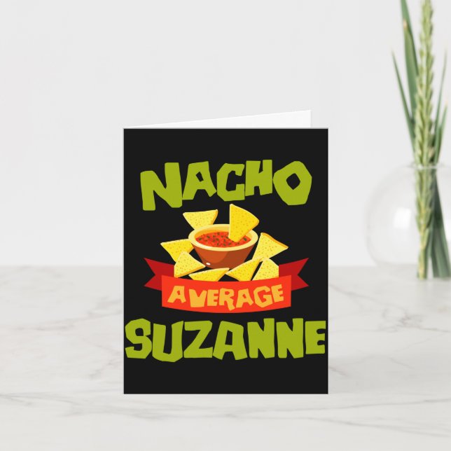 Carte Cadeau de nom d'anniversaire drôle suzanne moyenne (Devant)