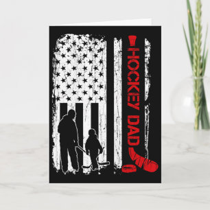 Carte Cadeau de papa hockey drapeau américain de hockey