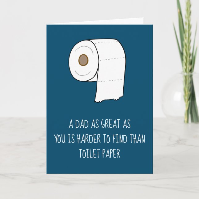 Carte Cadeau de papier toilette drôle pour la fête des p (Devant)