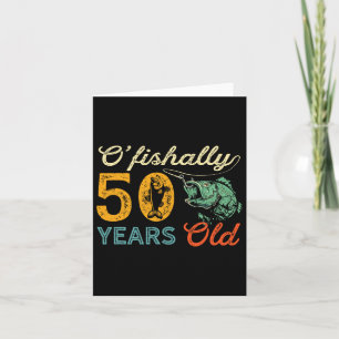 Carte Cadeau de pêche 50 ans 50e anniversaire Cool Cinqu