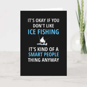 Carte Cadeau de pêche à la glace   Pêcheur sur glace Ama